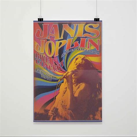 Janis Joplin Psychedelic Concert Poster Poster Art Design