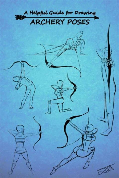 How To Draw Archer Archery Stances Poses References Lições De