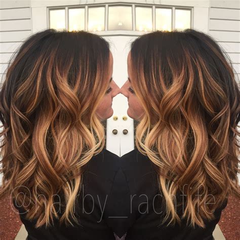 High Contrast Stretched Root Balayage Ombre Warm Balayage Fall