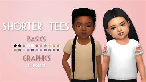Sims 4 Toddlers Cc — Plumbobjuice Shorter Tees I Feel Like All The