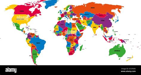 Mapa Del Color Del Mundo Mapa De Color Mundo Continentes Y Nombre Del
