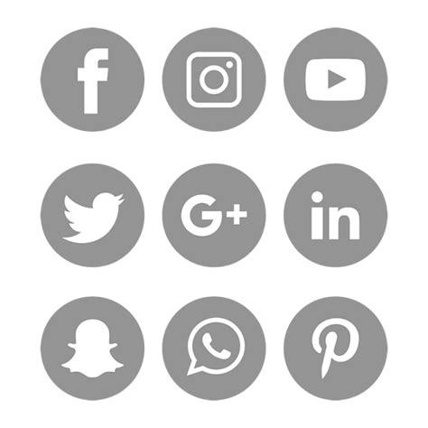 Social Media Icon Set Logo Network Share Business App Like Web Sign Digital