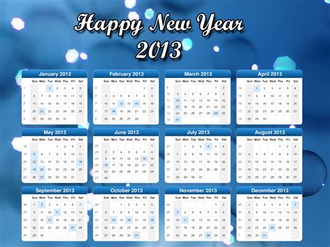 New Year Desktop Calendars 2013 Decorate Desktop With New Year Theme