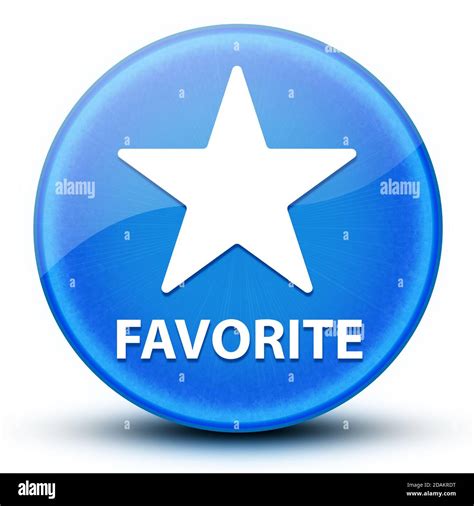 Favorite Star Icon Eyeball Glossy Blue Round Button Abstract