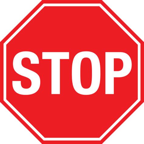 Floor Sign Stop Sign With Black Border Phs Safety