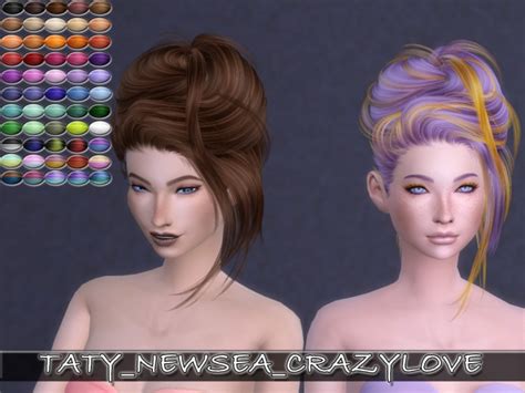Newsea Crazylove Hair Retexture By Taty86 At Simsworkshop Sims 4 Updates