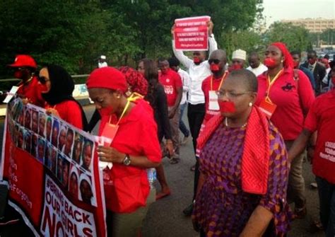 Pictures Bring Back Our Girls Group Hold Silent Match To Mark 1 Year Since Abduction Of Chibok