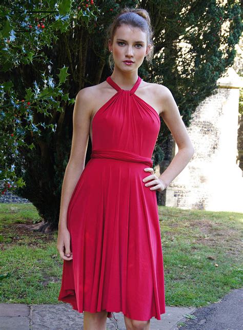 50 Off Red Multiway Knee Length Dress By In One Clothing