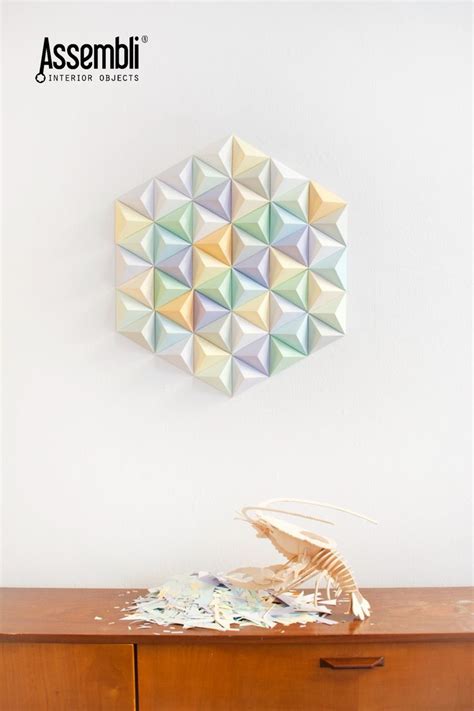 3d Paper Triangle Template Free Download Assembli Origami Wall