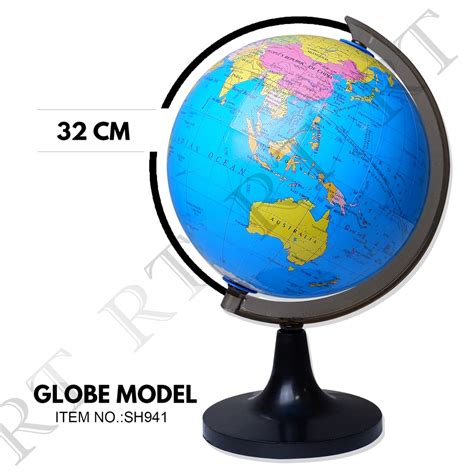 32cm World Globe Map With Swivel Stand Geography Rotating Map