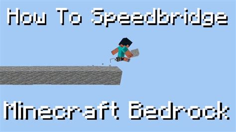 How To Speedbridge On Bedrock Minecraft Tutorial Youtube