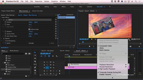 Glitch, splice or spin from scene to scene! 224: Create Simple Effects in Adobe Premiere Pro CC ...