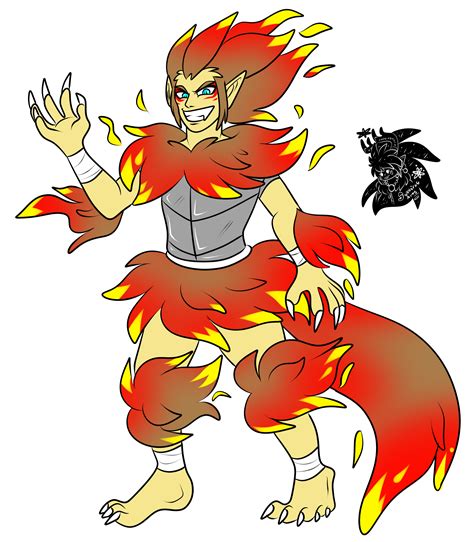 Fire Wolf Demon Flatcolored Commission — Weasyl