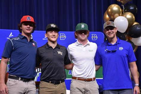 Bayside Academy Baseball Trio Signs With College Teams On National