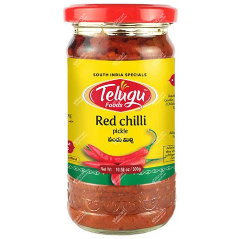 Telugu Foods Red Chilli Pickle 300 G