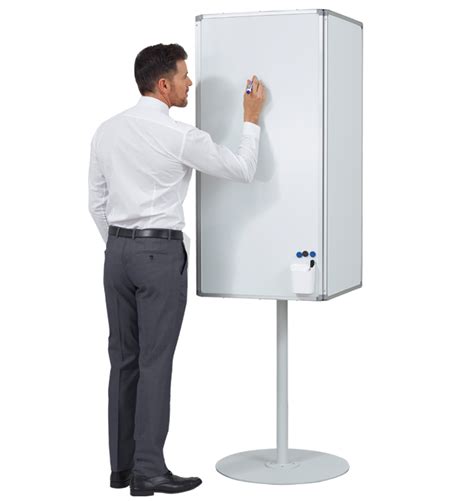 Rotating 4 Sided Magnetic Whiteboard Cube Half Length