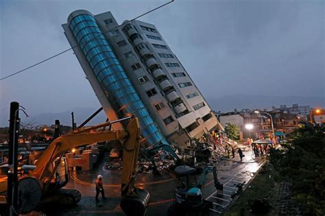 Cette fracturation est due à une grande accumulation. Taïwan : des immeubles s'effondrent après un tremblement ...