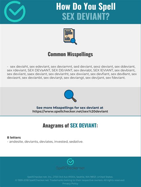 Correct Spelling For Sex Deviant Infographic