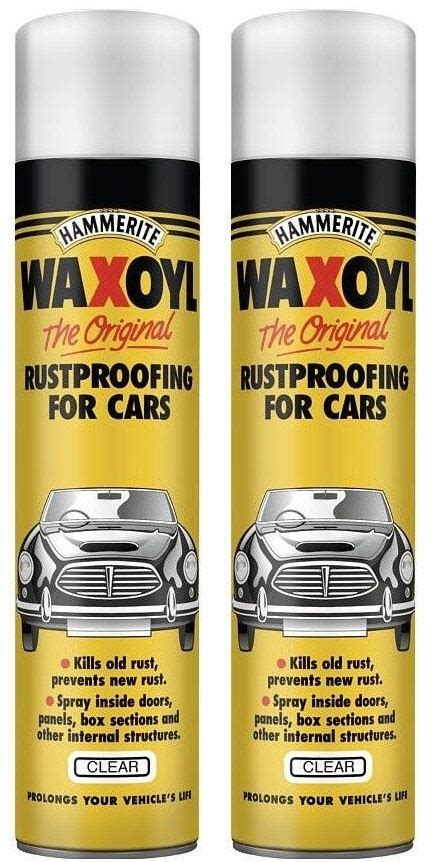 Hammerite Waxoyl Clear 400ml Car Aerosol Rustproofing Rust Prevent Seal