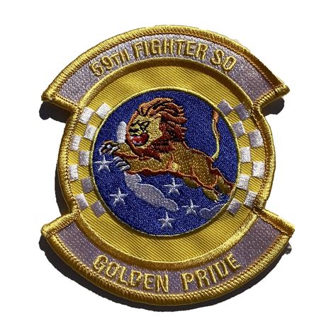 59th Fighter Squadron Golden Pride Patch Sew On Squadron Nostalgia