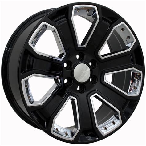 Chevy Rims And Tires Cv93 20x85 Black Silverado Wheels And Tires