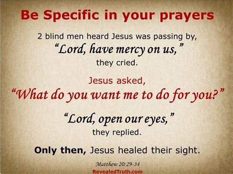 Be Specific When You Pray Prayers For Hope Pray Jesus