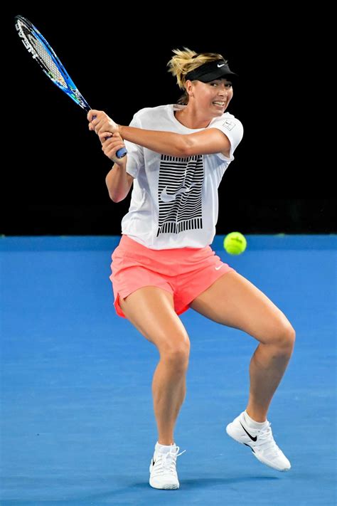Maria Sharapova Practice Session At The Australian Open 2018 In
