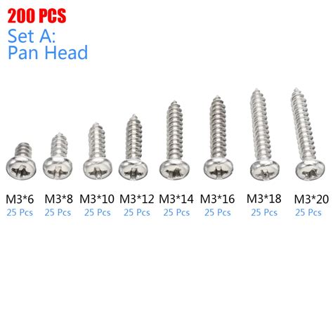 Best Deals Online Fast 7 Day Free Shipping Shop Only Authentic Pan Head 200pcs M3 Stainless