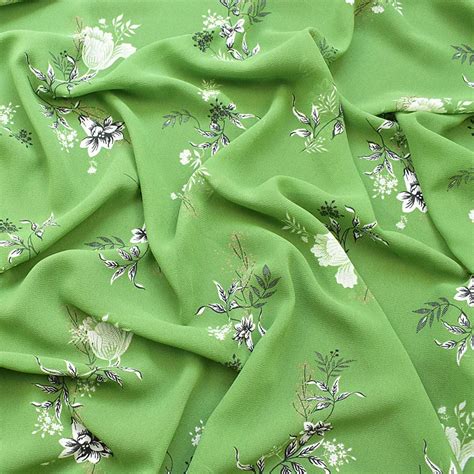 Chiffon Floral Green Lace Fabric Flower French Fabric Costume Supplies