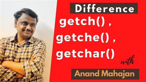Difference between getch() , getche() and getchar() - YouTube