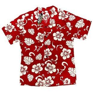 Palm Wave Men Hawaiian Shirt Red Hibiscus Floral Cruise Tropical Luau