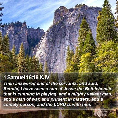 1 Samuel 1618 Kjv Then Answered One Of The Servants And Said