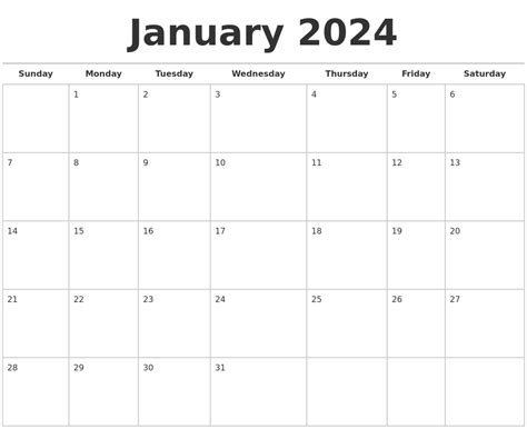 Blank January 2024 Calendar Printable Pdf Latest News