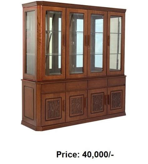 Wooden Modern 4 Glass Door Showcase S268 Online Furniture Store In