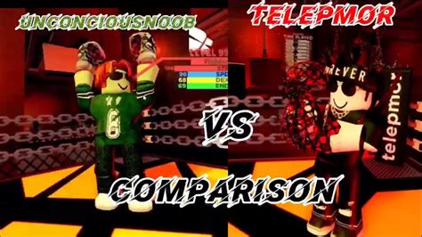 Unconciousnoob Vs Telepmor Comparison Boxing League Roblox Youtube