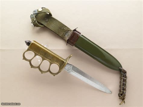 Sold Us Lfandc Model 1918 Trench Knife And Scabbard Classic Wwi