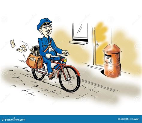 Postman Stock Illustration Illustration Of Caricature 4030914