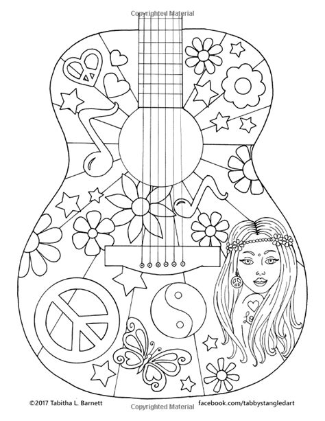 Hippie Art Coloring Pages Sketch Coloring Page