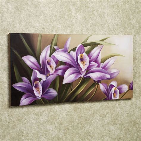 Oil painting flowers abstract flowers painting & drawing paint flowers painting canvas flower painting abstract watercolor art paintings of. Wild Orchid Handpainted Floral Canvas Wall Art | Flower ...