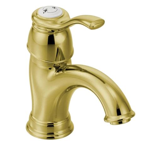 Moen Kingsley Polished Brass 1 Handle Single Hole WaterSense Bathroom