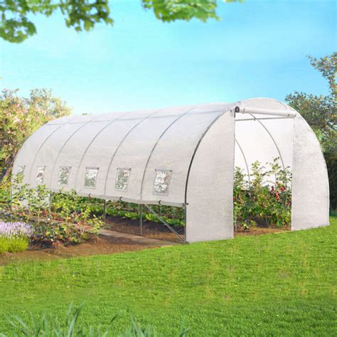 Serre Tunnel De Jardin 4 Saisons 18m² Blanche Gamme Maraîchère Crimée