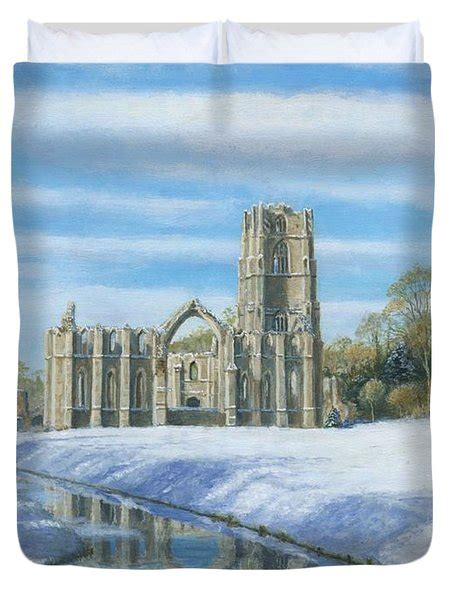 Winter Morning Fountains Abbey Yorkshire Painting By Richard Harpum