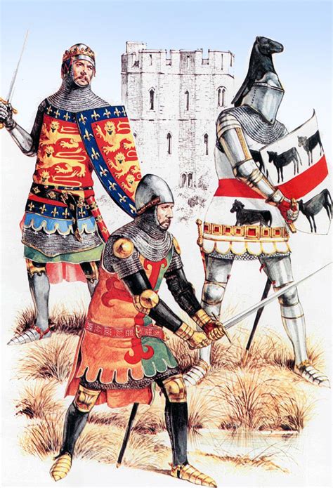 English Dismounted Knights Hundred Years War Medieval Knight Knight