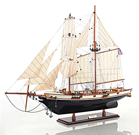 Harvey Baltimore Clipper Wooden Model Tall Ship 35 Schooner Sailing