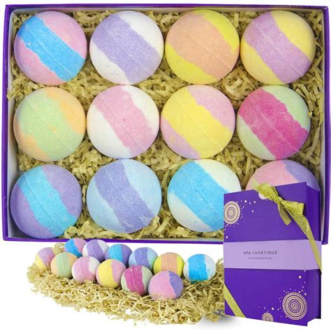 Bath Bombs T Set 12 Pcs Natural Bath Bombs Spa Luxetique Handmade Bubble Bath Bomb For