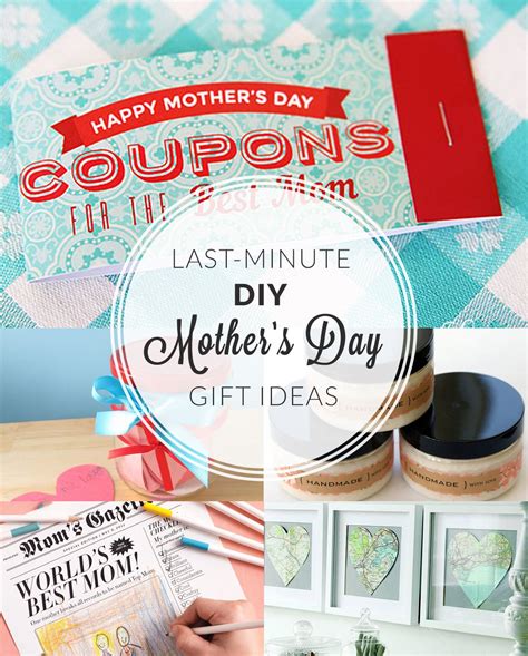 So you've left your mother's day plans until the last minute. Last-Minute DIY Mother's Day Gifts | Diy mothers day gifts ...