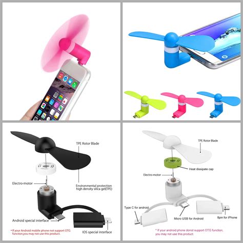 High Quality Portable Micro Usb Fan 2 In 1 Custom Logo Cooling Small