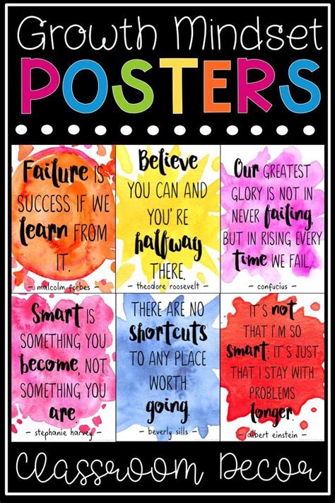 Easy to design high quality prints. Growth Mindset Quotes Posters For Kids - Decorate your ...