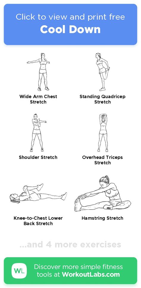 cool down · free workout by workoutlabs fit quick workout cool down exercises workout for