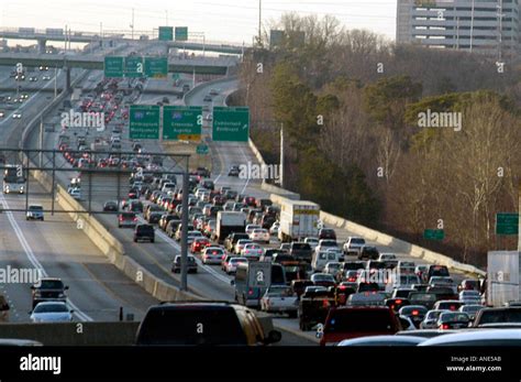 Atlanta Rush Hour Traffic Jam Atlanta Georgia GA Stock Photo - Alamy